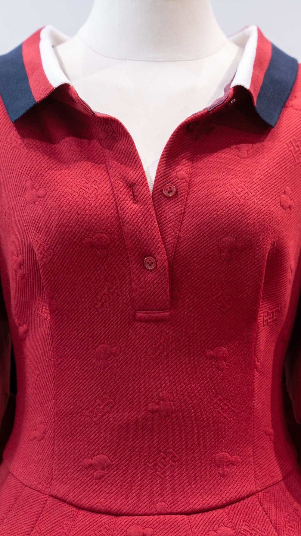 Detail of Mickey Mouse embossed pattern