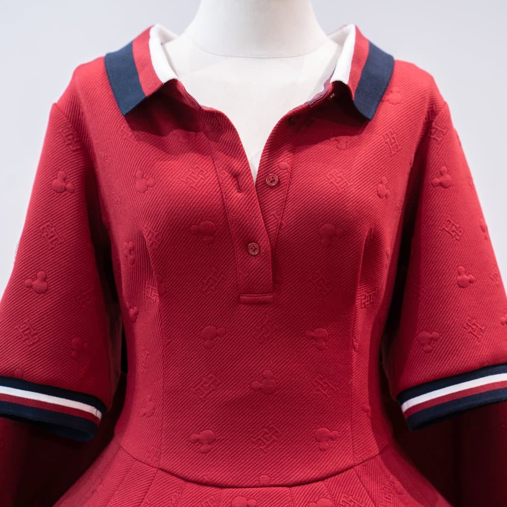 Close-up of Mickey Mouse embossed pattern